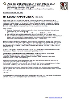 Kolumne 2010: Juni: Ryszard Kapuscinski