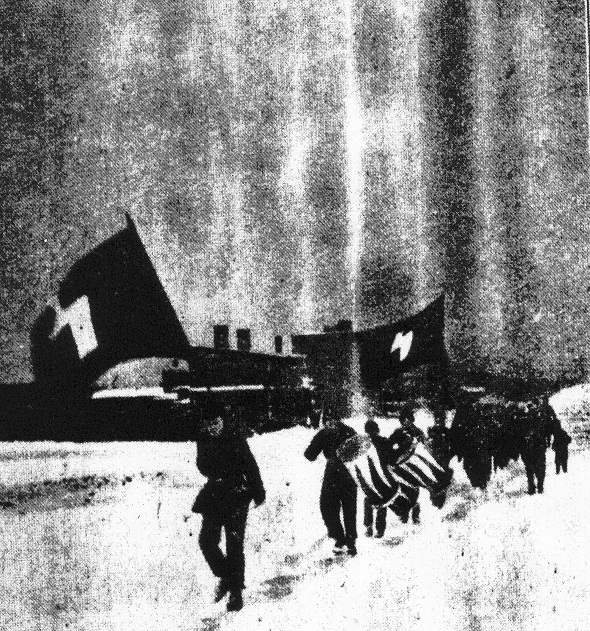 Zelte im Osten: Deutsches Jungvolk Lodz auf dem Ausmarsch zur Wintersonnenwende 1935
